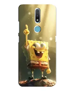 Чехол для Nokia 2.4 с картинкой «Сияющий Спанч Боб»