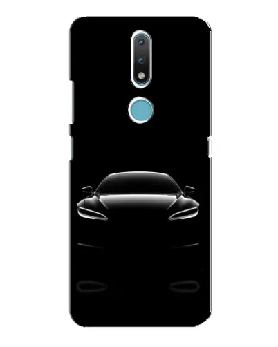 Чохол для Nokia 2.4 з картинкою «Силует Tesla Night»
