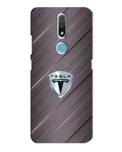 Чохол для Nokia 2.4 з картинкою «Металева текстура Tesla»