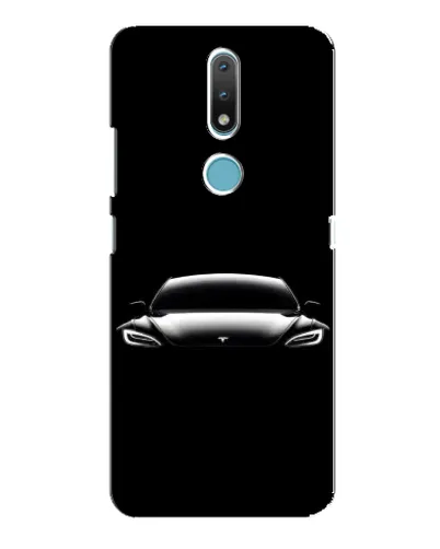 Чохол для Nokia 2.4 з картинкою «Фари Tesla Night»