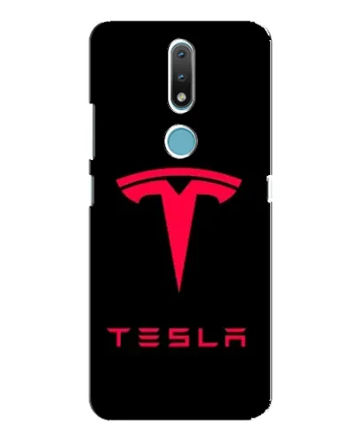 Чохол для Nokia 2.4 з картинкою «Tesla Red Logo»