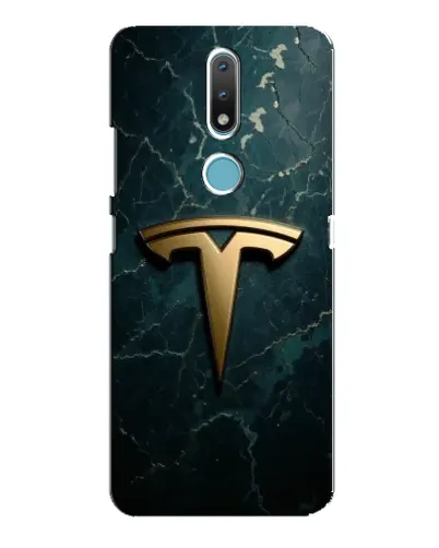 Чохол для Nokia 2.4 з картинкою «Мармурова Tesla Gold»