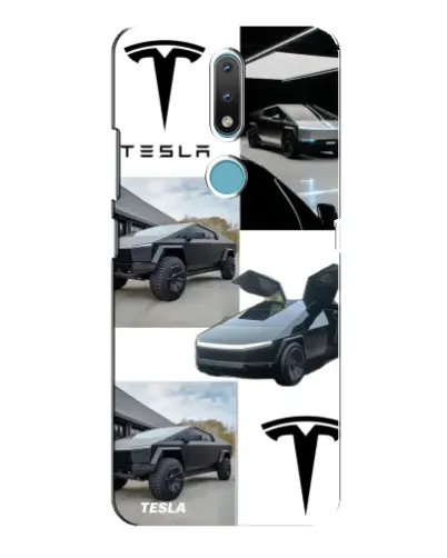Чохол для Nokia 2.4 з картинкою «Колаж Cybertruck Tesla»