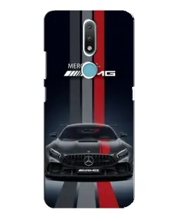 Чехол для Nokia 2.4 с картинкой «Mercedes — белый карбон» Чехол для Nokia 2.4 с картинкой «Mercedes — белый карбон»