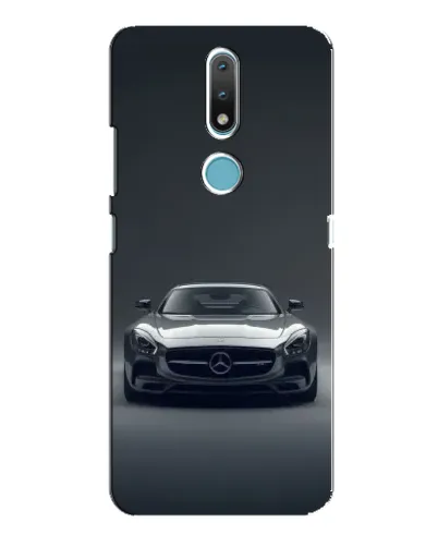 Чехол для Nokia 2.4 с картинкой «Mercedes на черном»