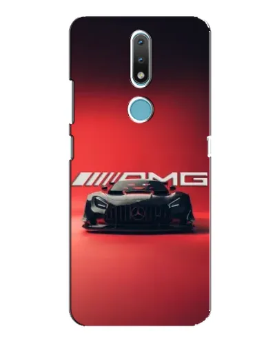 Чехол для Nokia 2.4 с картинкой «Mercedes AMG — красная линия»