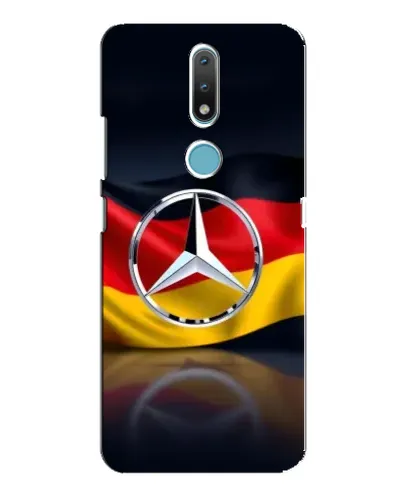 Чехол для Nokia 2.4 с картинкой «Mercedes — флаг Германии»