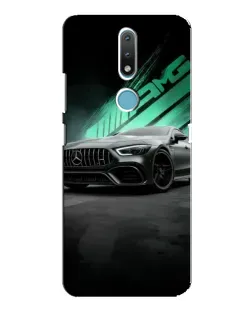 Чехол для Nokia 2.4 с картинкой «Темный Mercedes AMG»