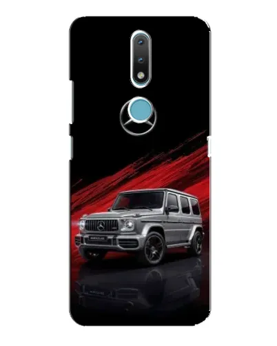 Чехол для Nokia 2.4 с картинкой «Mercedes G-Class красный»