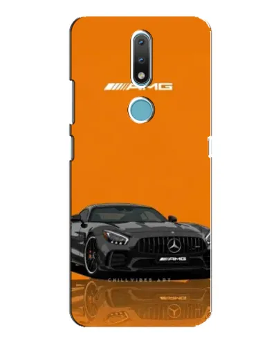 Чехол для Nokia 2.4 с картинкой «Оранжевый Mercedes AMG»