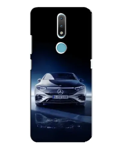 Чехол для Nokia 2.4 с картинкой «Ночной Mercedes EQ»