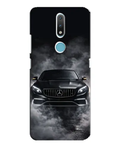 Чехол для Nokia 2.4 с картинкой «Mercedes в дыму»
