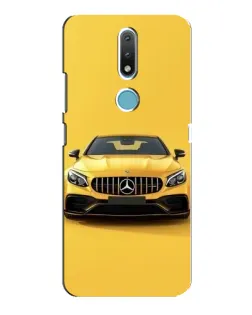 Чехол для Nokia 2.4 с картинкой «Желтый Mercedes GT»