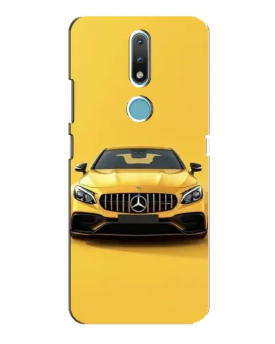 Чехол для Nokia 2.4 с картинкой «Желтый Mercedes GT»