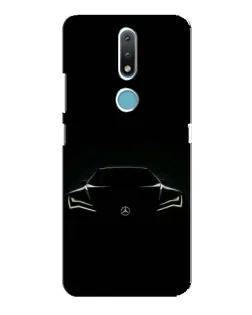 Чехол для Nokia 2.4 с картинкой «Mercedes — силуэт авто» Чехол для Nokia 2.4 с картинкой «Mercedes — силуэт авто»