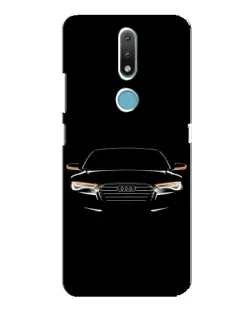 Чехол для Nokia 2.4 с картинкой «Audi — ночной контур»