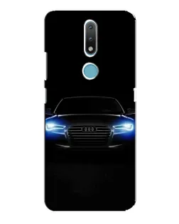 Чехол для Nokia 2.4 с картинкой «Audi в неоне»