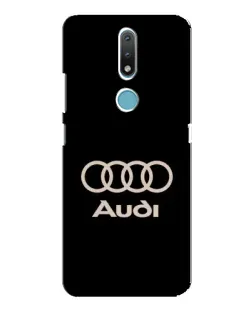 Чехол для Nokia 2.4 с картинкой «Audi — золотой логотип»