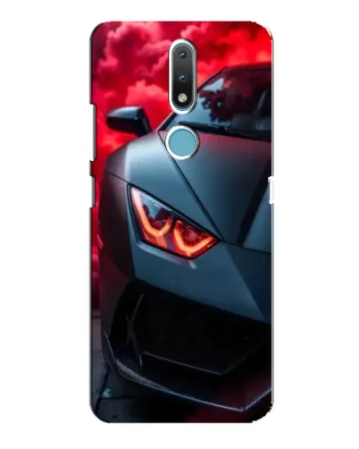 Чехол для Nokia 2.4 с картинкой «Lamborghini красное сияние» Чехол для Nokia 2.4 с картинкой «Lamborghini красное сияние»