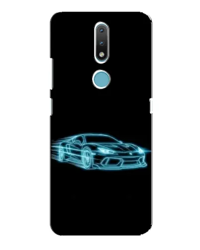 Чехол для Nokia 2.4 с картинкой «Неоновый контур Lamborghini» Чехол для Nokia 2.4 с картинкой «Неоновый контур Lamborghini»