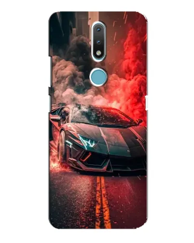 Чехол для Nokia 2.4 с картинкой «Lamborghini красный дым» Чехол для Nokia 2.4 с картинкой «Lamborghini красный дым»
