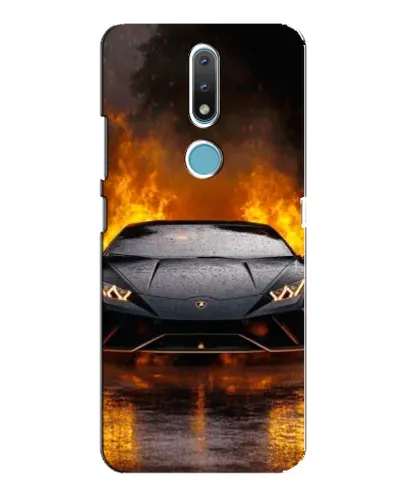 Чехол для Nokia 2.4 с картинкой «Lamborghini в огне» Чехол для Nokia 2.4 с картинкой «Lamborghini в огне»