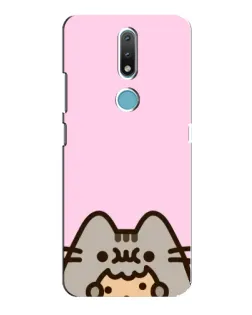 Чехол для Nokia 2.4 с картинкой «Pusheen и печенье» Чехол для Nokia 2.4 с картинкой «Pusheen и печенье»