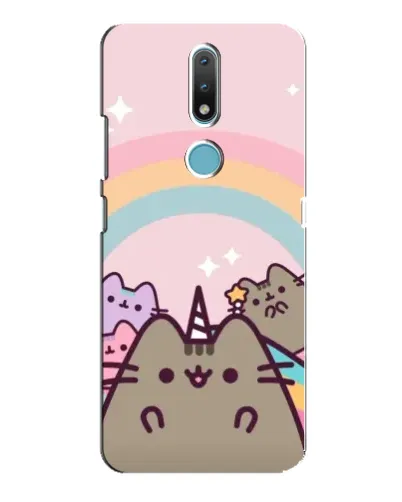 Чехол для Nokia 2.4 с картинкой «Единорог Pusheen»