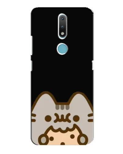 Чехол для Nokia 2.4 с картинкой «Пушин на черном»