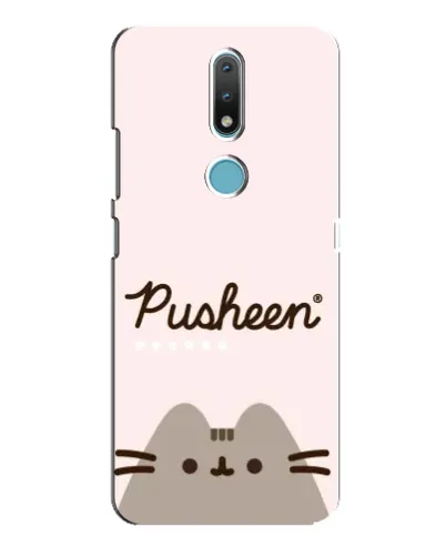 Чехол для Nokia 2.4 с картинкой «Pusheen логотип»