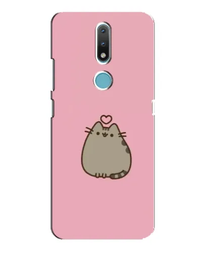 Чехол для Nokia 2.4 с картинкой «Pusheen сердце»