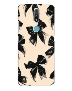 Чохол для Nokia 2.4 з картинкою «Патерн чорні банти» Чохол для Nokia 2.4 з картинкою «Патерн чорні банти»