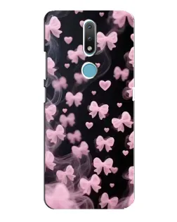Чехол для Nokia 2.4 с картинкой «Неоновое кружево»