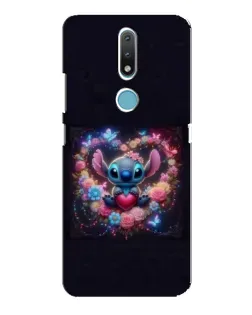 Чохол для Nokia 2.4 з картинкою «Stitch у квітах» Чохол для Nokia 2.4 з картинкою «Stitch у квітах»