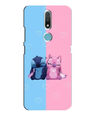 Чохол для Nokia 2.4 з картинкою «Stitch та Angel Love»
