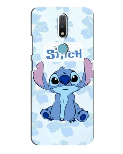 Чохол для Nokia 2.4 з картинкою «Stitch серед квітів»