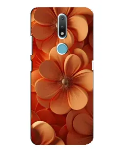 Чехол для Nokia 2.4 с картинкой «Оранжевый макро цветок»
