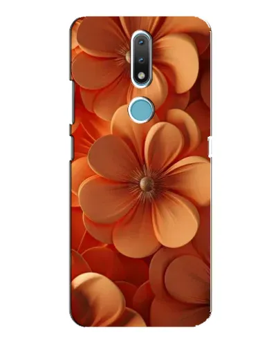 Чехол для Nokia 2.4 с картинкой «Оранжевый макро цветок»