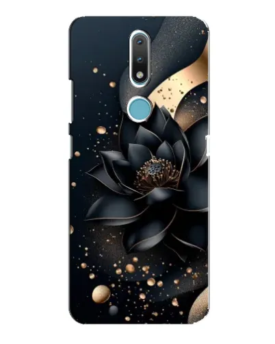 Чехол для Nokia 2.4 с картинкой «Черный лотос»