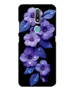 Чехол для Nokia 2.4 с картинкой «Фиолетовые цветы с росою» Чехол для Nokia 2.4 с картинкой «Фиолетовые цветы с росою»