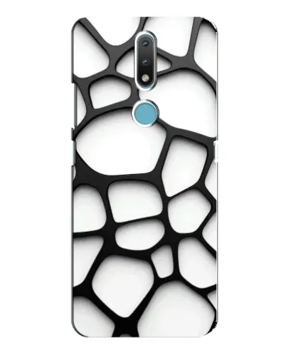 Чехол для Nokia 2.4 с картинкой «Белая объемная сетка» Чехол для Nokia 2.4 с картинкой «Белая объемная сетка»