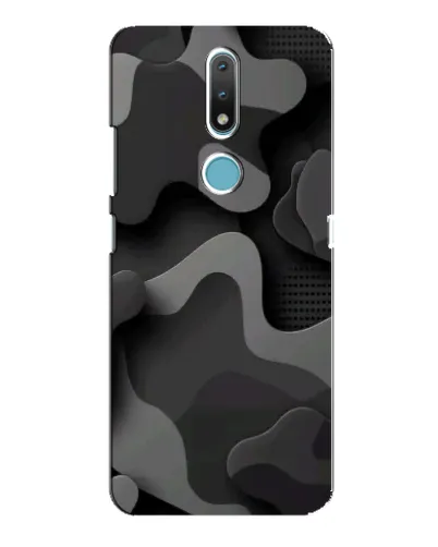 Чехол для Nokia 2.4 с картинкой «Темный абстрактный камуфляж» Чехол для Nokia 2.4 с картинкой «Темный абстрактный камуфляж»