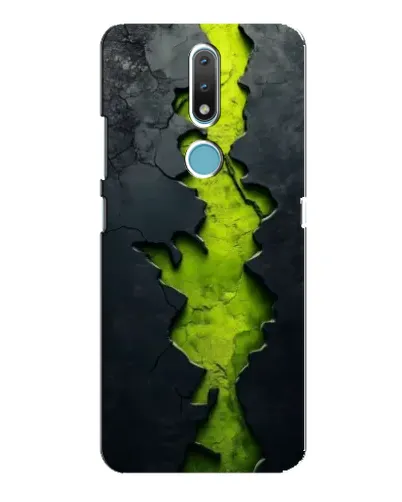 Чехол для Nokia 2.4 с картинкой «Салатовый разлом скалы» Чехол для Nokia 2.4 с картинкой «Салатовый разлом скалы»