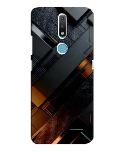Чехол для Nokia 2.4 с картинкой «Черные геометрические блоки» Чехол для Nokia 2.4 с картинкой «Черные геометрические блоки»