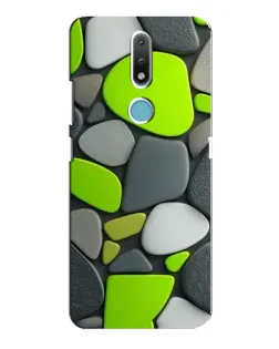 Чехол для Nokia 2.4 с картинкой «Яркая неоновая галька»