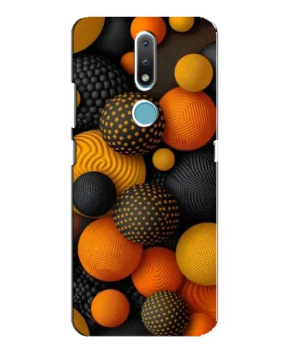 Чехол для Nokia 2.4 с картинкой «Объемные оранжевые сферы» Чехол для Nokia 2.4 с картинкой «Объемные оранжевые сферы»