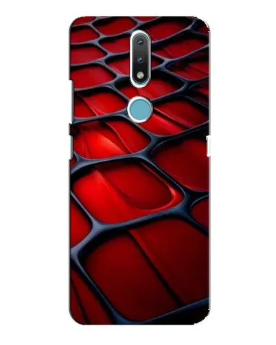 Чехол для Nokia 2.4 с картинкой «Красная глянцевая сетка» Чехол для Nokia 2.4 с картинкой «Красная глянцевая сетка»