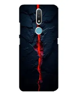 Чехол для Nokia 2.4 с картинкой «Kрасная лавовая трещина»