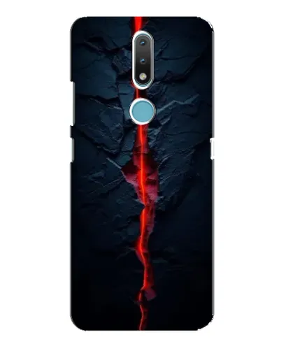 Чехол для Nokia 2.4 с картинкой «Kрасная лавовая трещина» Чехол для Nokia 2.4 с картинкой «Kрасная лавовая трещина»