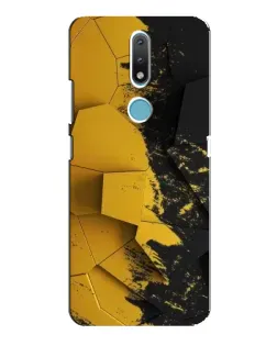 Чехол для Nokia 2.4 с картинкой «Золотые осколки геометрии»